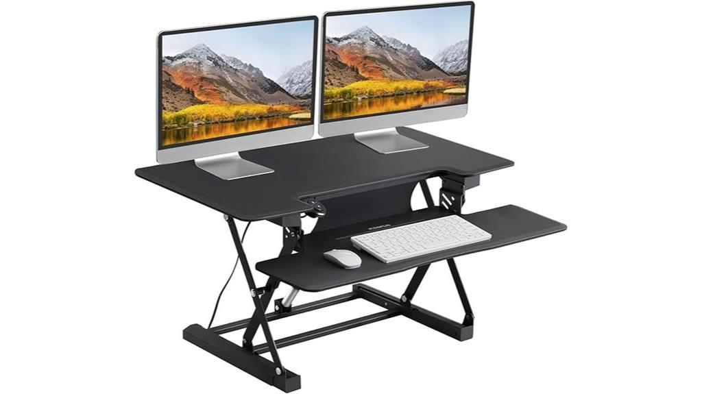 36 inch height adjustable desk