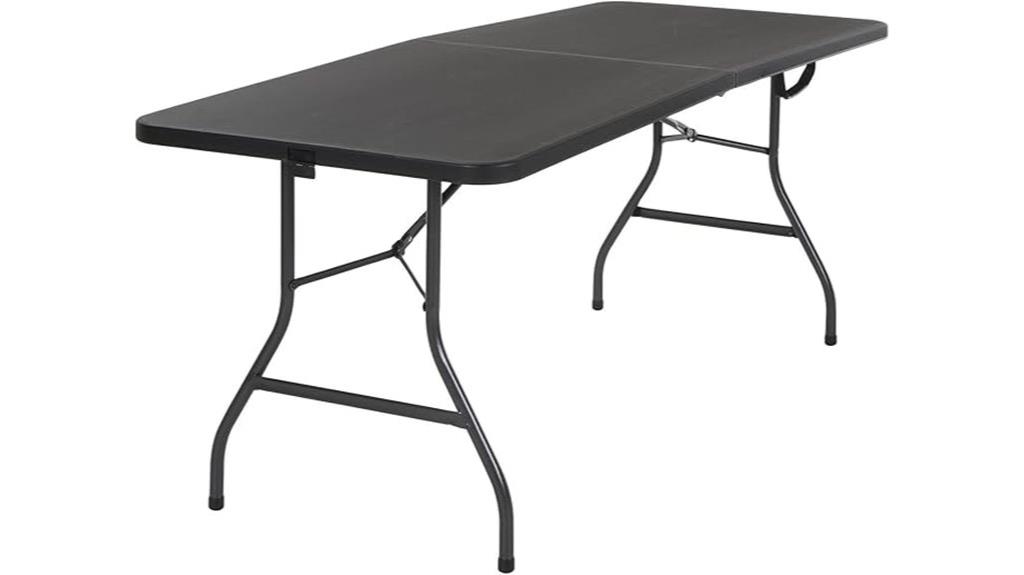 6ft black folding table