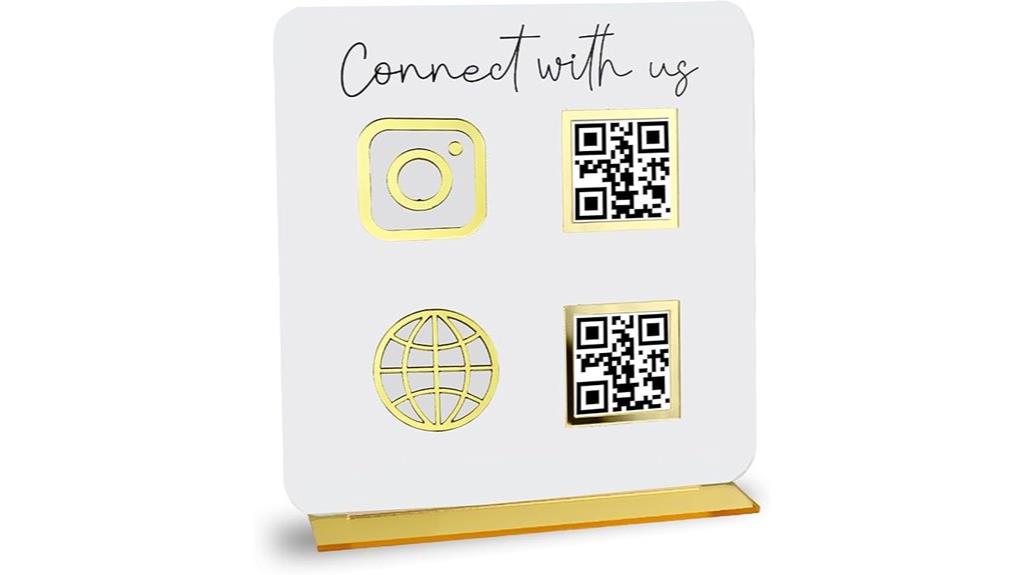 acrylic qr code sign