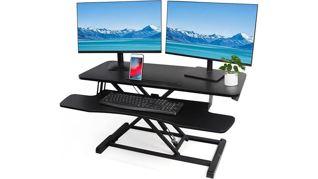 adjustable standing desk converter