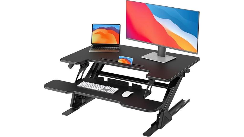 adjustable standing desk converter