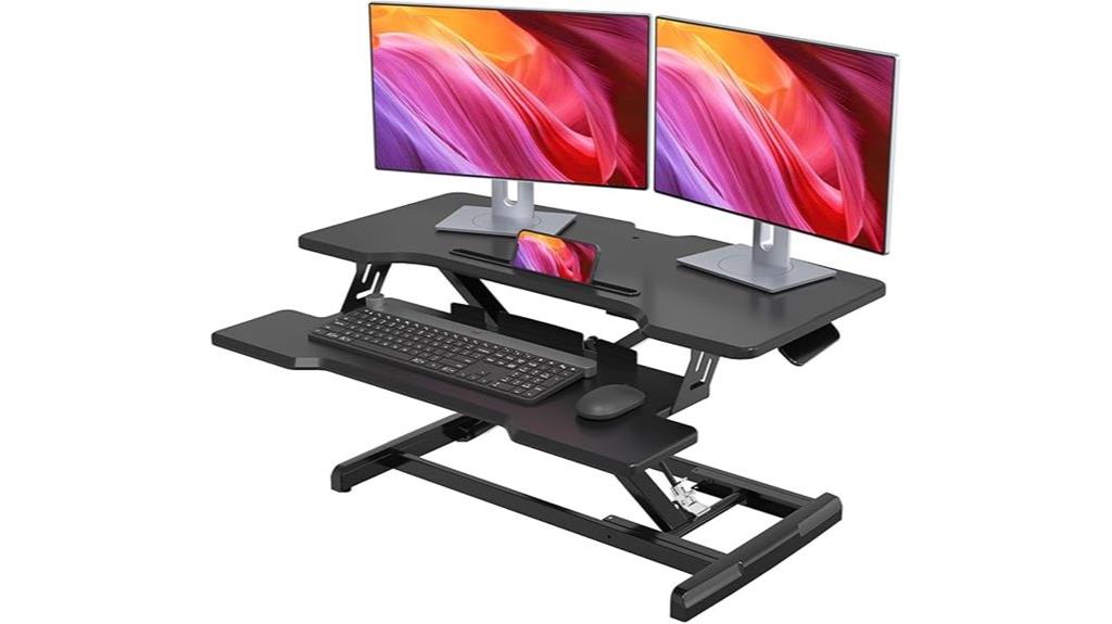 adjustable standing desk riser