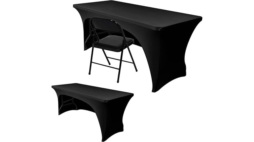 black spandex tablecloths pack