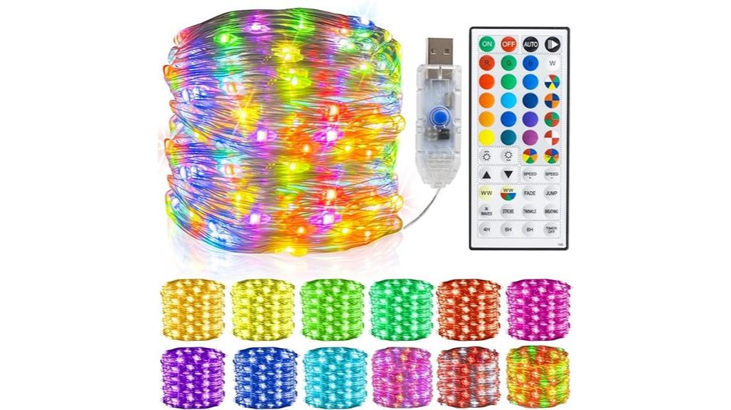 colorful rgb copper lights