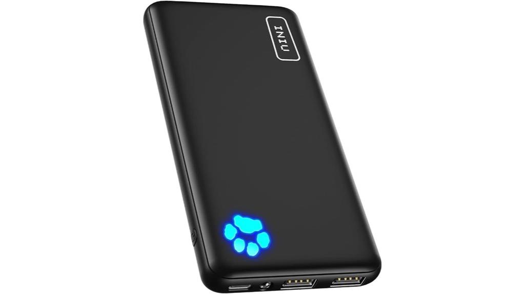compact 10000mah usb c power bank