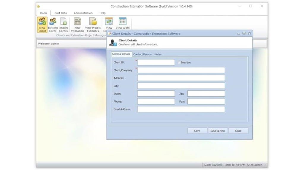 construction estimating software