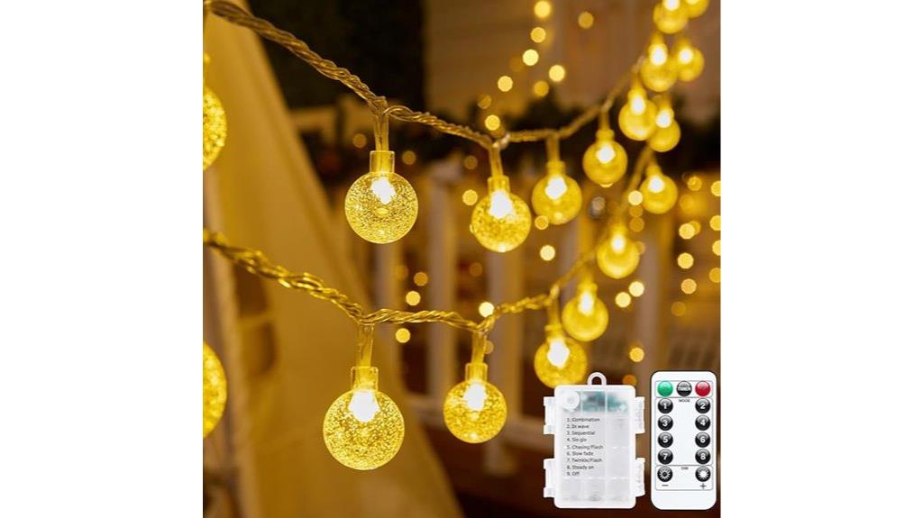 crystal globe fairy lights