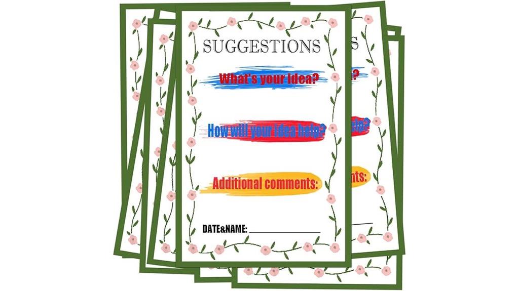 customer feedback suggestion cards