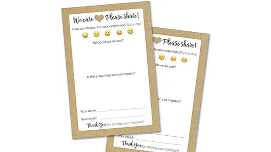 customer feedback suggestion cards
