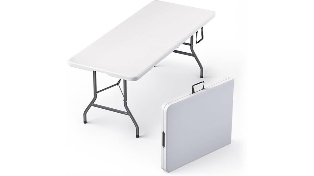 foldable 6ft steel table