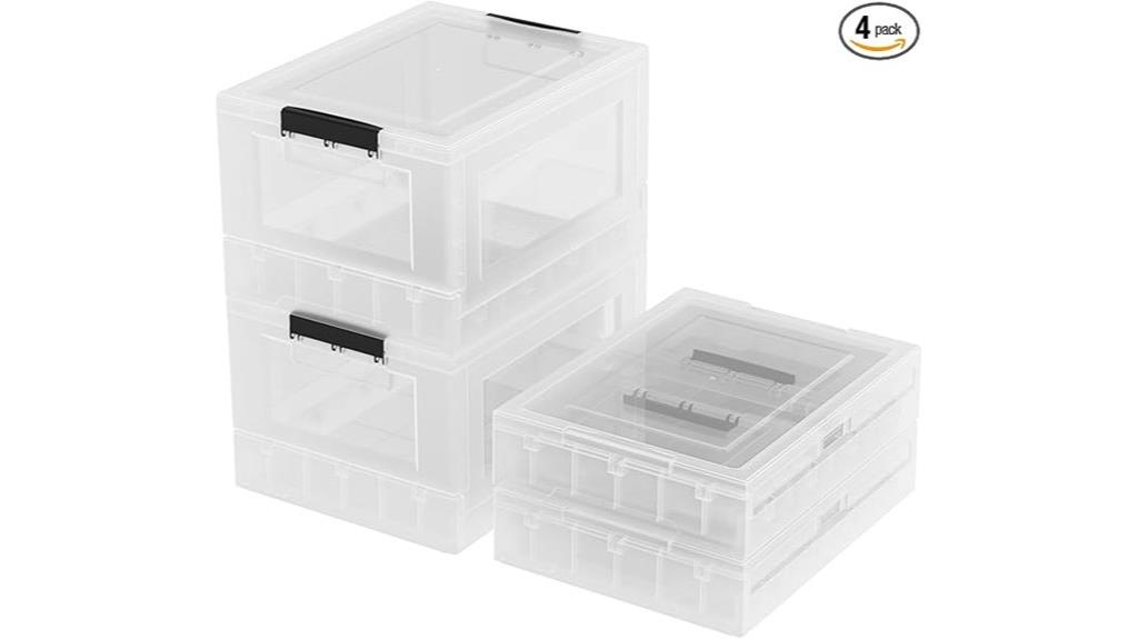 four pack collapsible storage bins