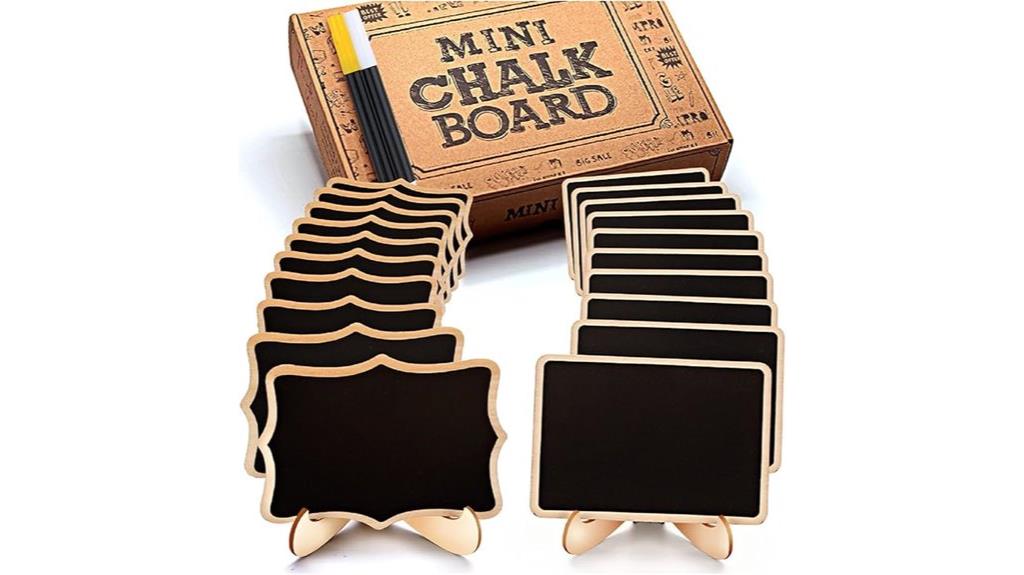 pack of twenty framed mini chalkboards