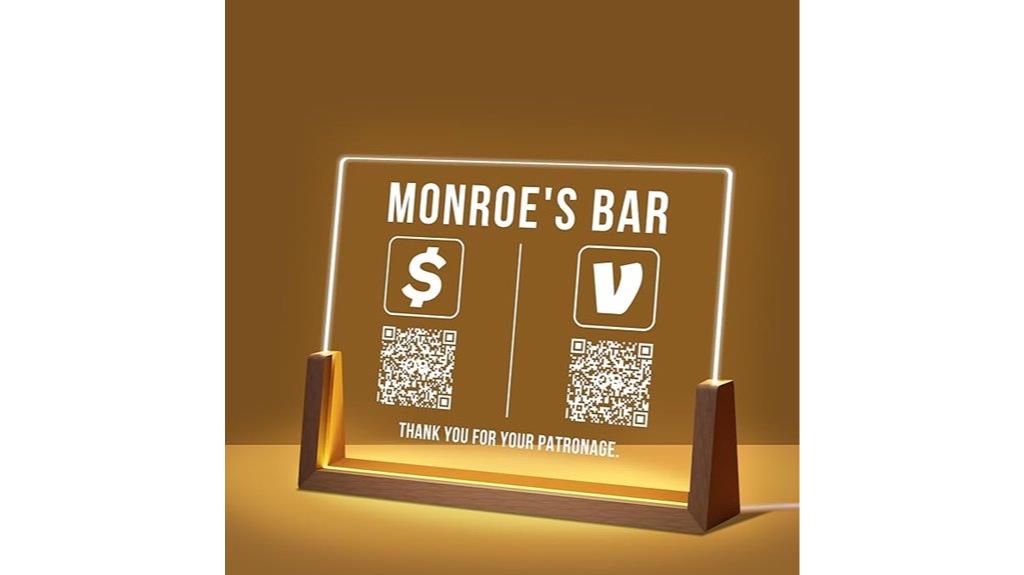 personalized acrylic qr sign