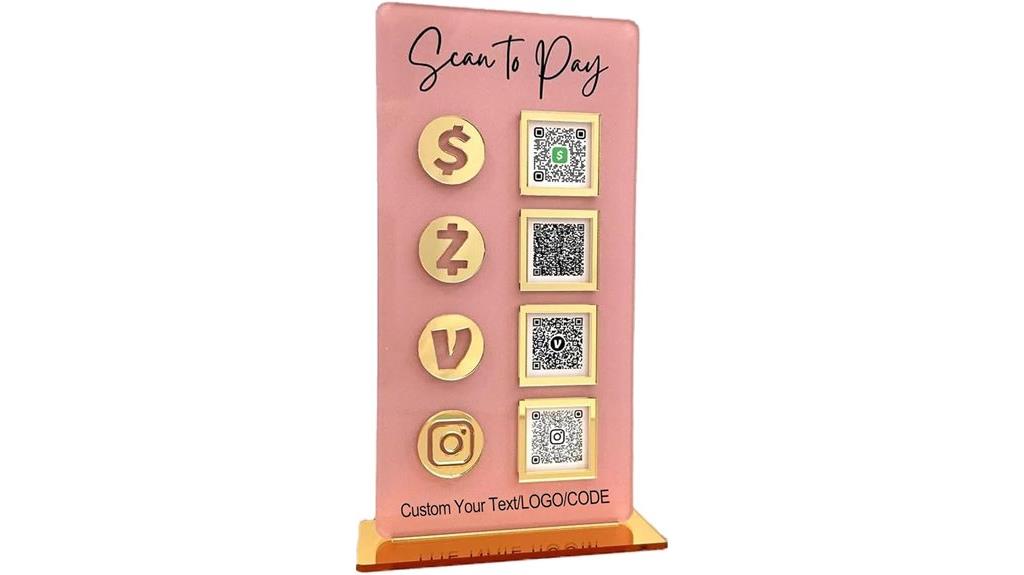 personalized payment qr sign