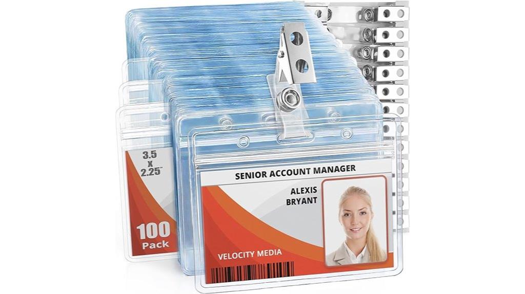 plastic card holders 100 pack
