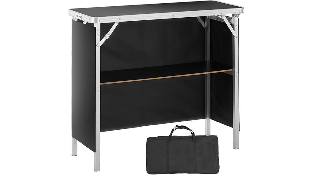 portable folding bar table