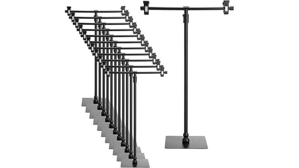 set of 12 adjustable metal stands
