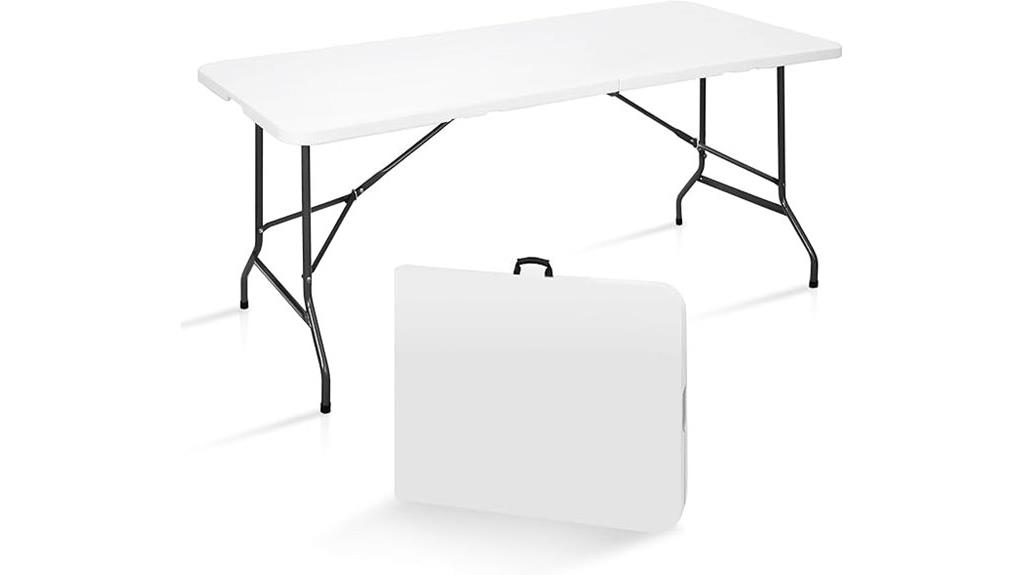 six foot portable folding table