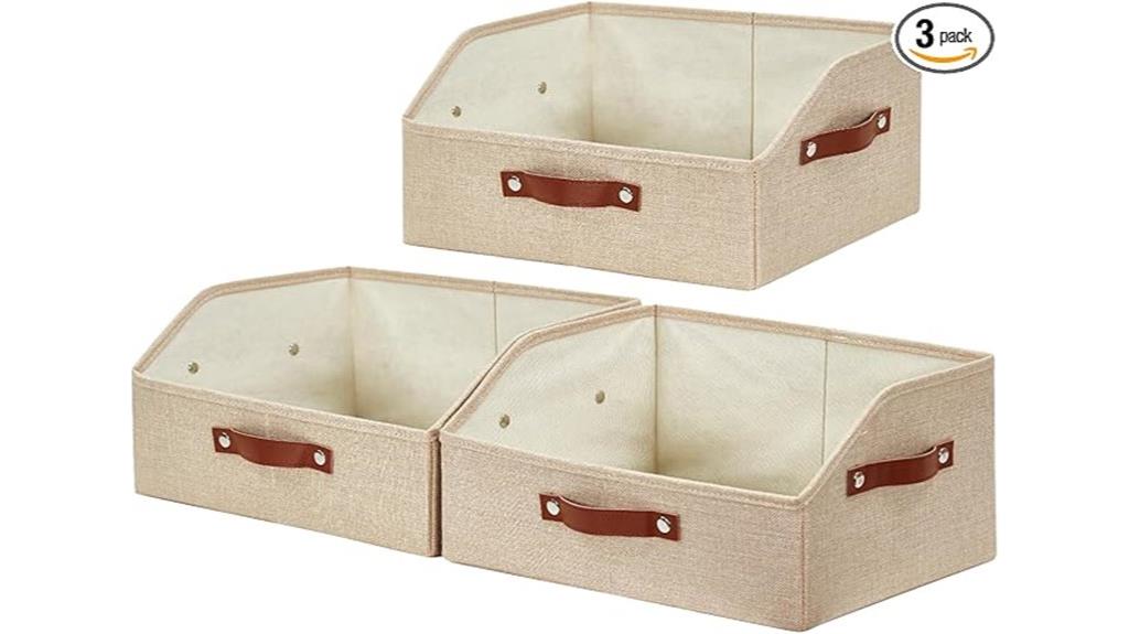 storage bins with handles