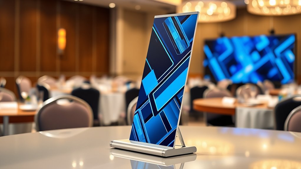 top table banner stand options