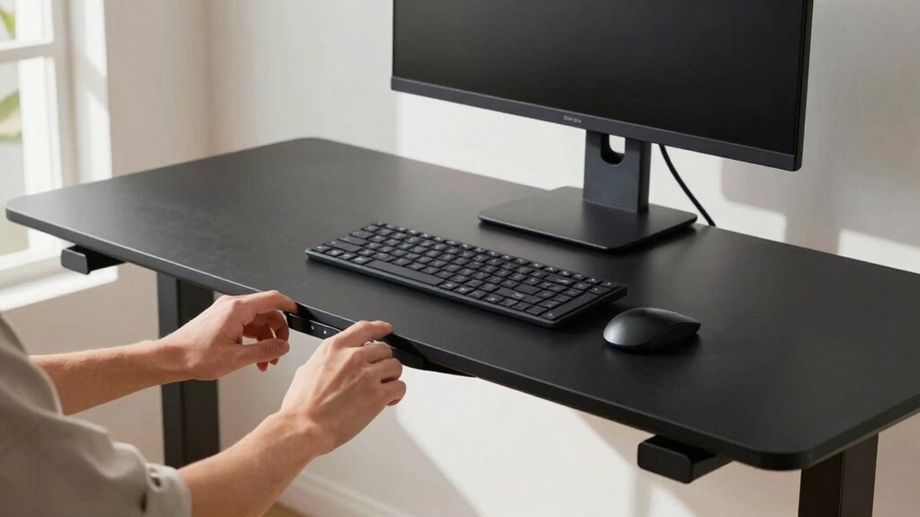 adjust desk height ergonomically