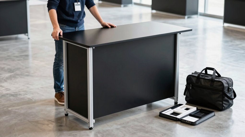 easy portable trade show counter