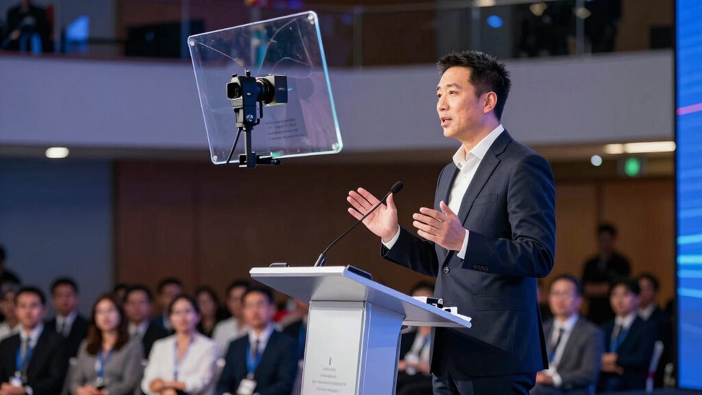 enhance presentations with teleprompters