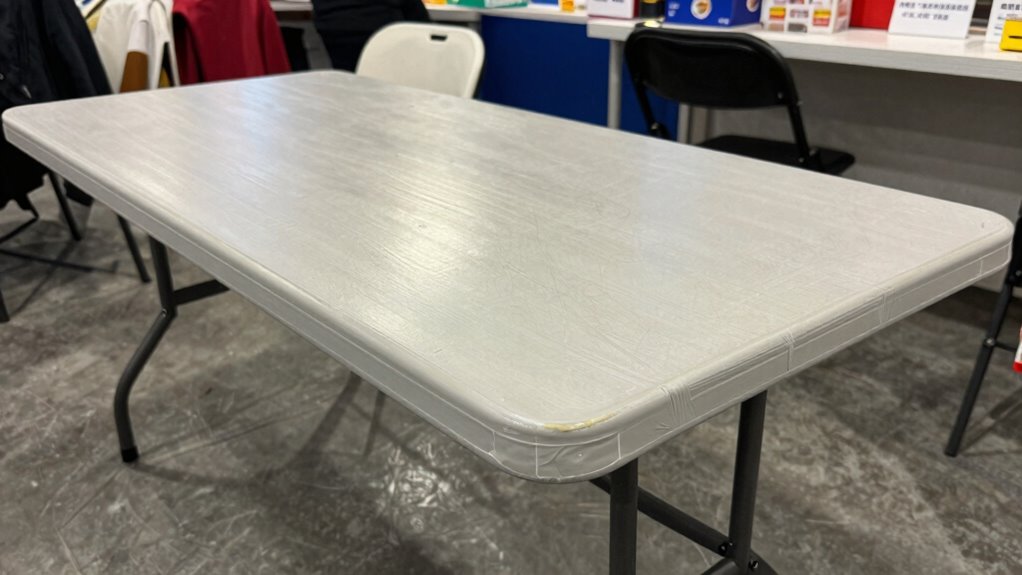 folding tables undermine professionalism