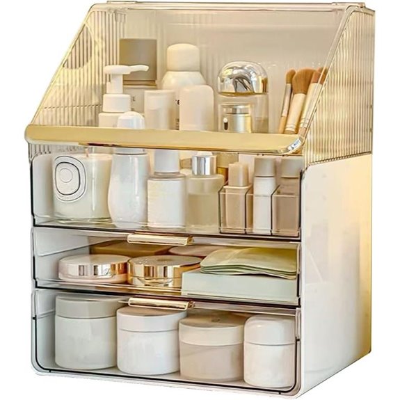 large clear makeup organizer