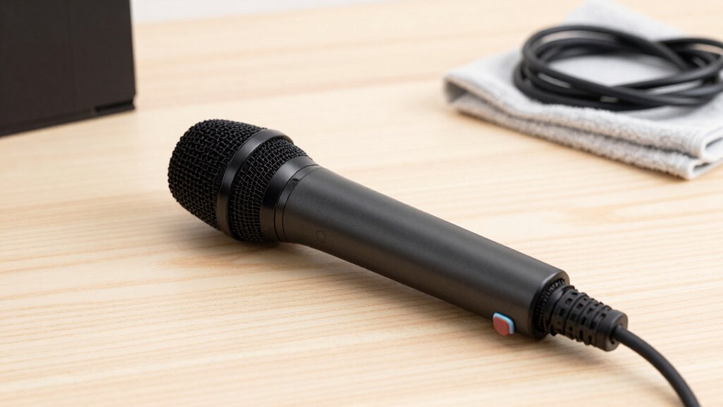 maintain microphone cleanliness regularly