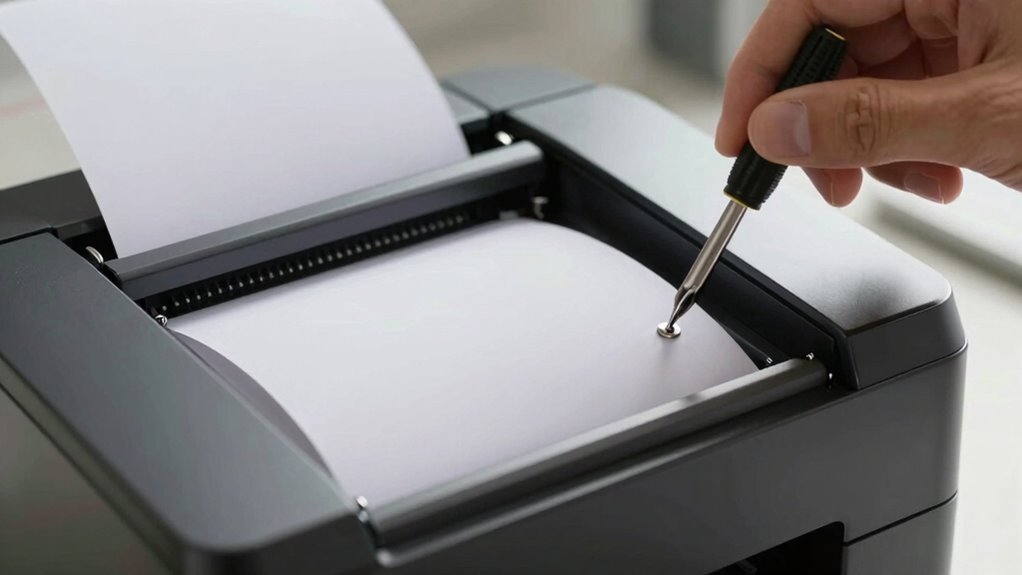 test printer after adjustments