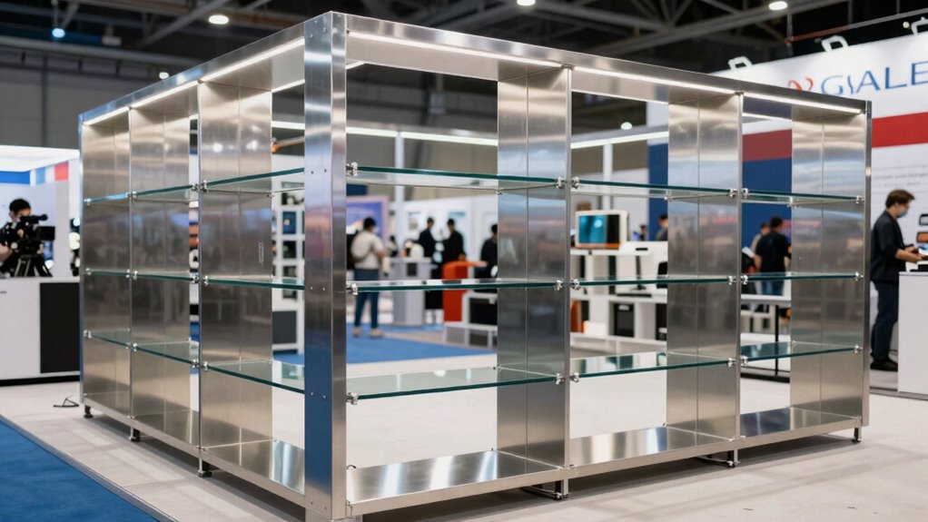 top booth shelving options