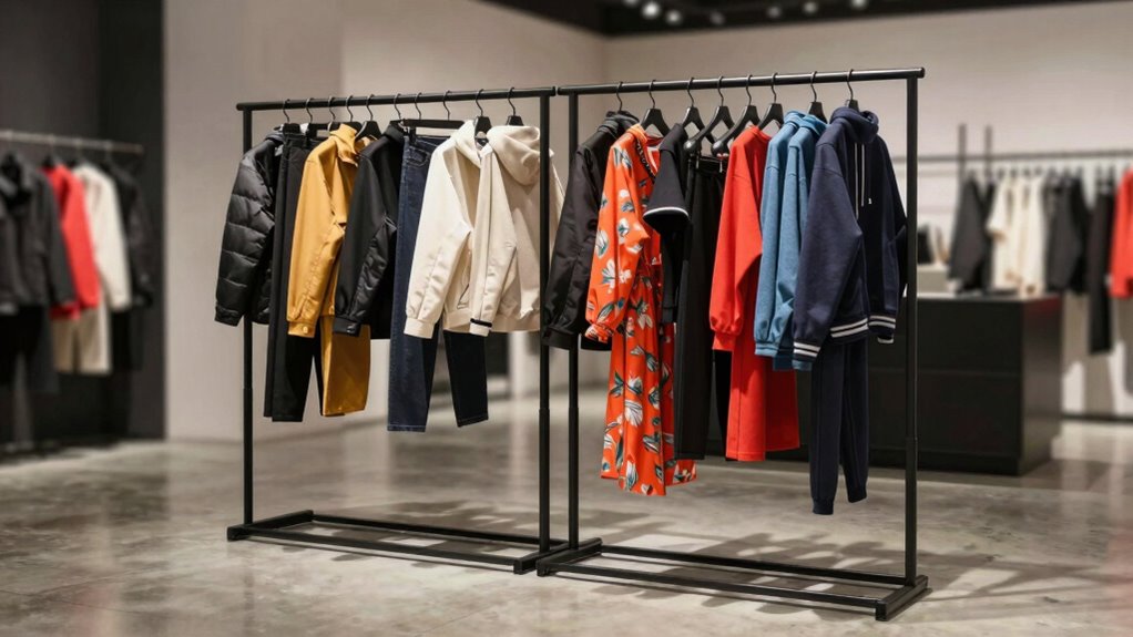 top double rod garment racks