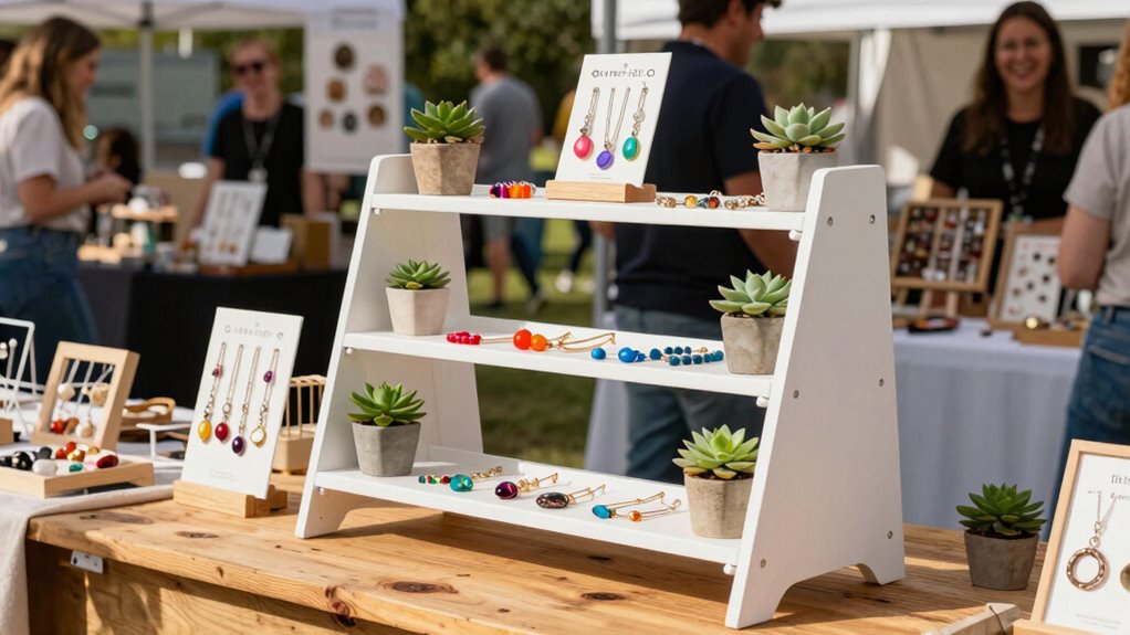 top folding craft display shelves