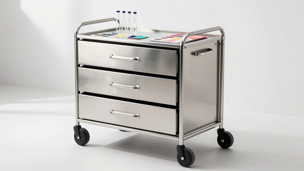 top sample storage carts