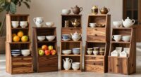 top wooden vendor stands