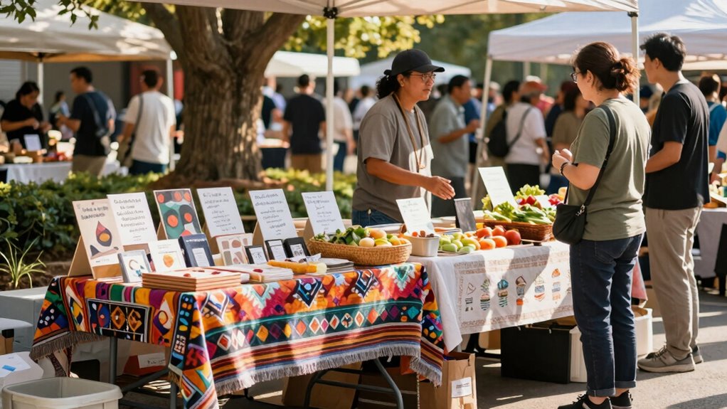 use folding tables effectively