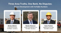 Three Area Truths, One Bank, No Disputes: Project Development with Verifiable Numbers